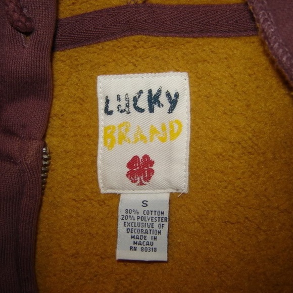 Lucky Brand Distressed Logo Hooded Sweatshirt S - Picture 6 of 6
